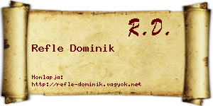 Refle Dominik névjegykártya